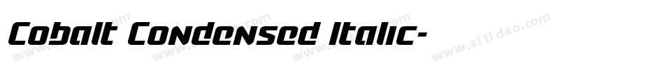 Cobalt Condensed Italic字体转换